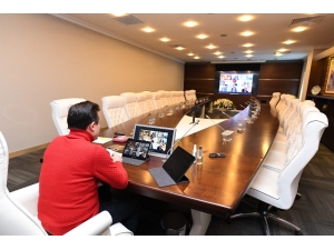 Başkan Dr. Şadi Yazıcı, Korona Virüsle Mücadele Çalışmaları İçin Video Konferans Düzenledi