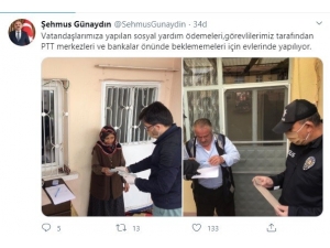 Yardım Ödemeleri Vatandaşların Adreslerinde Yapılıyor
