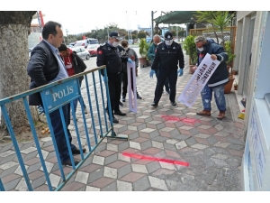Akhisar Belediyesi Sosyal Mesafe Çizgisi Çekti