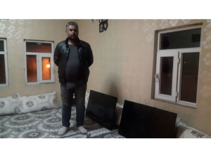 Mazıdağı’nda Evin Damına Yıldırım Düştü