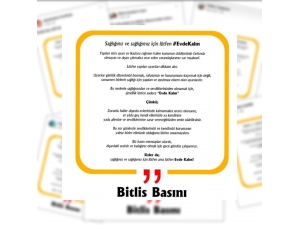 Bitlis Basınından ‘Evde Kal’ Çağrısı