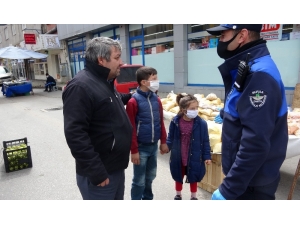 Çocuklarını Alıp Pazara Çıktı, Zabıtaya Yakalandı