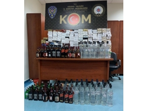 Adana’da Kaçak Sigara Ve İçki Operasyonu