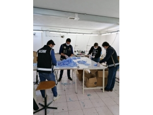 Konfeksiyon Atölyesine Kaçak Maske Operasyonu