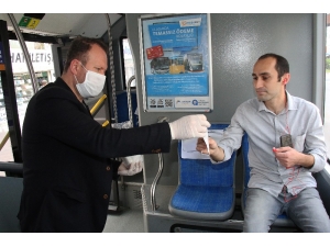 Büyükşehir’den Duraklara El Dezenfektanı