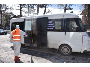Tatvan’da Araçlar Her Gün Dezenfekte Ediliyor