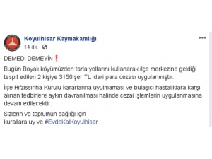 Tarla Yolundan İlçe Merkezine Gittiler, Cezayı Yediler