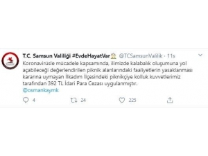 Samsun’da Piknikçiye 392 Tl Ceza