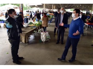 Başkan Tütüncü’den Pazarlarda Virüs Tedbirleri Denetimi