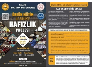 Malatya’da Hafızlık Okulları Kayıt Dönemi Başladı