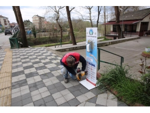 Sokaklara El Dezenfeksiyon Stantları Yerleştiriliyor