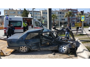 Samsun’da İki Otomobil Çarpıştı: 1 Yaralı