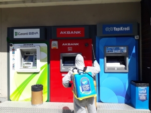 Eyüpsultan’da Ortak Kullanım Alanları Dezenfekte Ediliyor