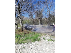 Seyir Halindeki Otomobil Alev Aldı