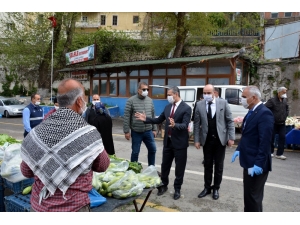 Belen’de Semt Pazarı Esnafı Ve Vatandaşlara Korona Virüs Uyarısı
