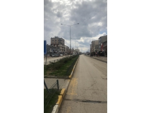 Horasan’da Yasağın Ardından Caddeler Issız Kaldı