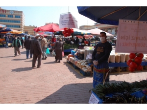 Keşan Halk Pazarı Geniş Önlemlerle Kuruldu