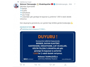 Şahinbey’den Esnafa Nakit Yardımı