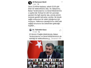 İl Sağlık Müdürü Benli, "Büyük Sağlık Ordusunun Bir Neferi Olduğumuz İçin Mutluyuz"