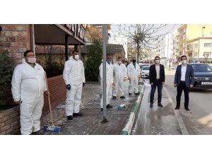 Kestel’de Boş Kalan Sokaklar Ve Caddeler Dezenfekte Ediliyor