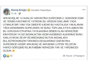 Ailesindeki Virüs Şüphesini Sosyal Medyadan Duyurdu