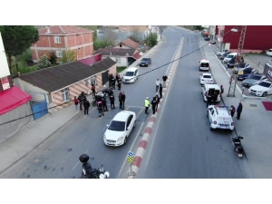 Polisten Kaçan Araçtaki 4 Kişiye Drone’lu Takip