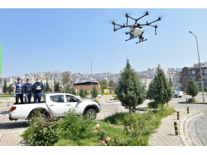 Çiğli’de Drone İle Dezenfekte Başladı