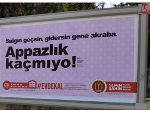 Bilecik’te Billboardlar Yöresel Dilin Kullanıldığı "Evde Kal" Çağrısı Görenleri Gülümsetti