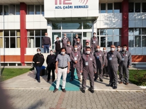 Vefa Sosyal Destek Grubu Çalışanları Tulumla Görev Yapıyor