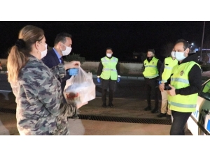 Başkan Eşinden Görevlileri Börek İkramı