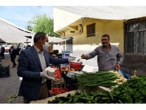 Ceylanpınar’da Semt Pazarlarında Koronavirüs Tedbirleri