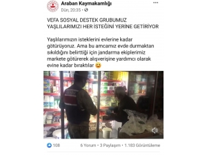 Evinde Bunalan 65 Yaş Üzeri Vatandaş Jandarma Nezaretinde Markete Gitti