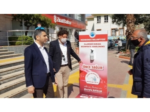 Menderes’te El Dezenfekte Üniteleri Devrede