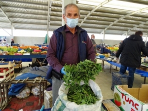 Hisarcık’ta Bitkisel Antibiyotik Madımak Otu Tezgahlardaki Yerini Aldı