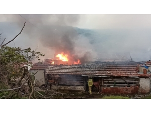 Elektrik Kaçağından Çıkan Yangında Bir Ev Kül Oldu