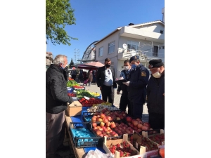 Çardak Pazarında Korona Virüs Denetimi