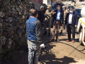 Gölbaşında Köylerin Cadde Ve Sokakları Dezenfekte Ediliyor