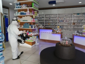Alanya’daki Eczaneler Dezenfekte Edildi