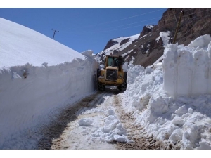 Nisan Ayında 4 Metreyi Bulan Karla Mücadele