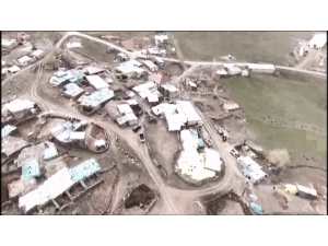 Erzurum’da Karantinaya Alınan Mahalleler Havadan Görüntülendi