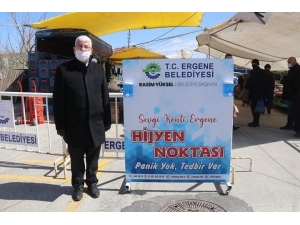 Ergene Belediyesi El Dezenfektan Üniteleri Üretti