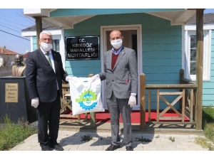 Ergene’de Ücretsiz Maskeler Muhtarlıklara Teslim Ediliyor