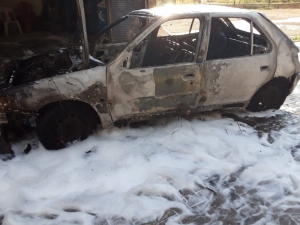 Tamirhanedeki Otomobil Cayır Cayır Yandı