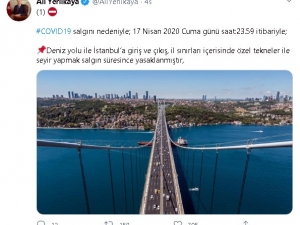İstanbul’a Deniz Yoluyla Giriş Ve Çıkışlara Kısıtlama Getirildi