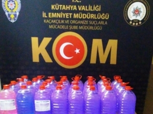 Kütahya’da 260 Litre Dezenfekte Türü Genel Temizlik Ürünleri Ele Geçirildi