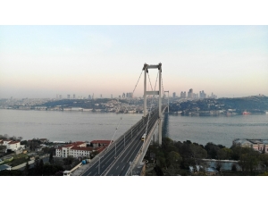 Sokağa Çıkma Kısıtlamasının 2’inci Gününde De Boş Kalan 15 Temmuz Şehitler Köprüsü Havadan Görüntülendi