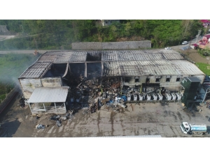 Balık Fabrikasındaki Yangının Boyutu Gün Ağarınca Ortaya Çıktı