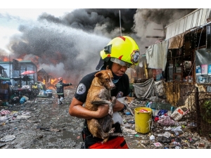 Filipinler’de Gecekondu Mahallesinde Yangın: 500 Aile Evsiz Kaldı
