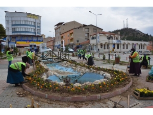 İlçe Merkezi Çiçeklerle Donatıldı