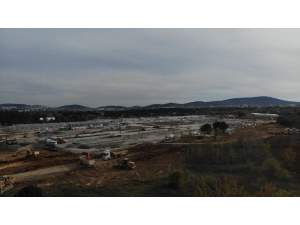 Sancaktepe’deki Salgın Hastanesinin Yapımı Devam Ediyor
